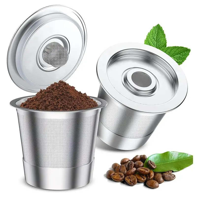 [B25B!】 Recycling Coffee Capsule Stainless Steel Single Hole With Filter Screen Capsule Cup