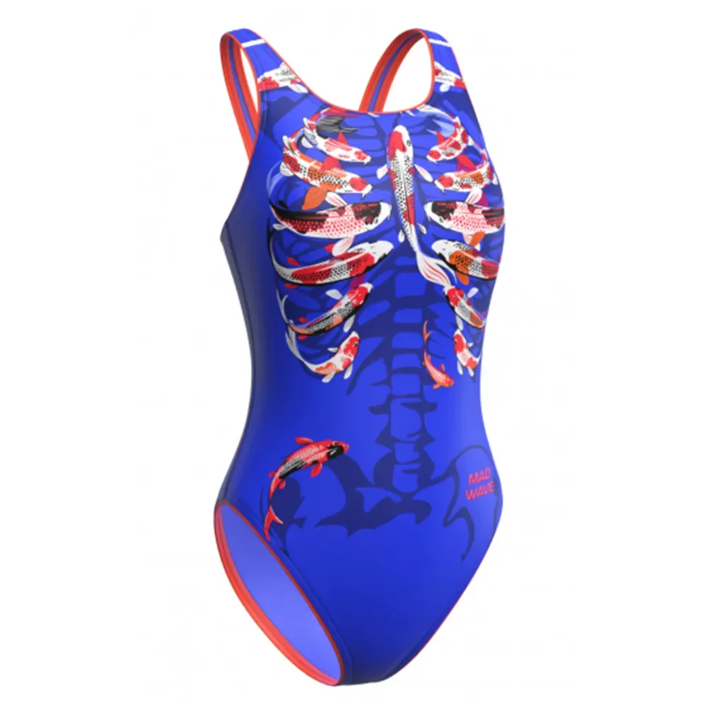 mad wave Backless Bodysuit Women Bathing Training Fitness Beach S curve beauty one-piece swimsuit Swimming Suit Fitness swim
