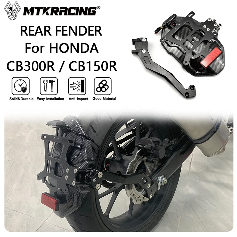 MTKRACING REAR FENDER For HONDA CB300R/CB150R 18-24 CB250R 19-24 CB400R 22-24 Rear Mudguard License Plate Frame Accessories