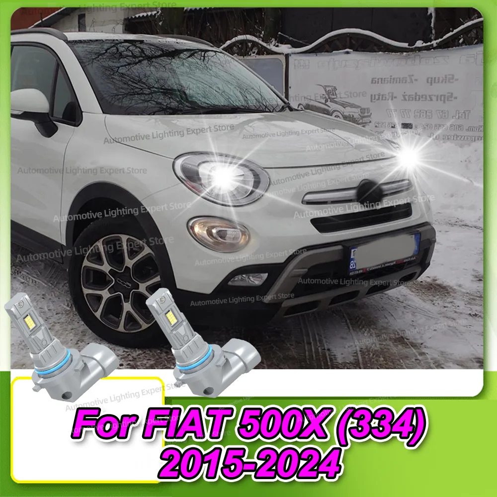 180W LED Headlight Bulb  Fanless Light Auto Lamps 6000K For FIAT 500X 334 2015 2016 2017 2018 2019 2020 2021 2022 2023 2024