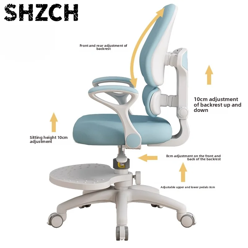 Adjustable Kids Study Chair Ergonomic Posture Correction Home Desk Chair for Students