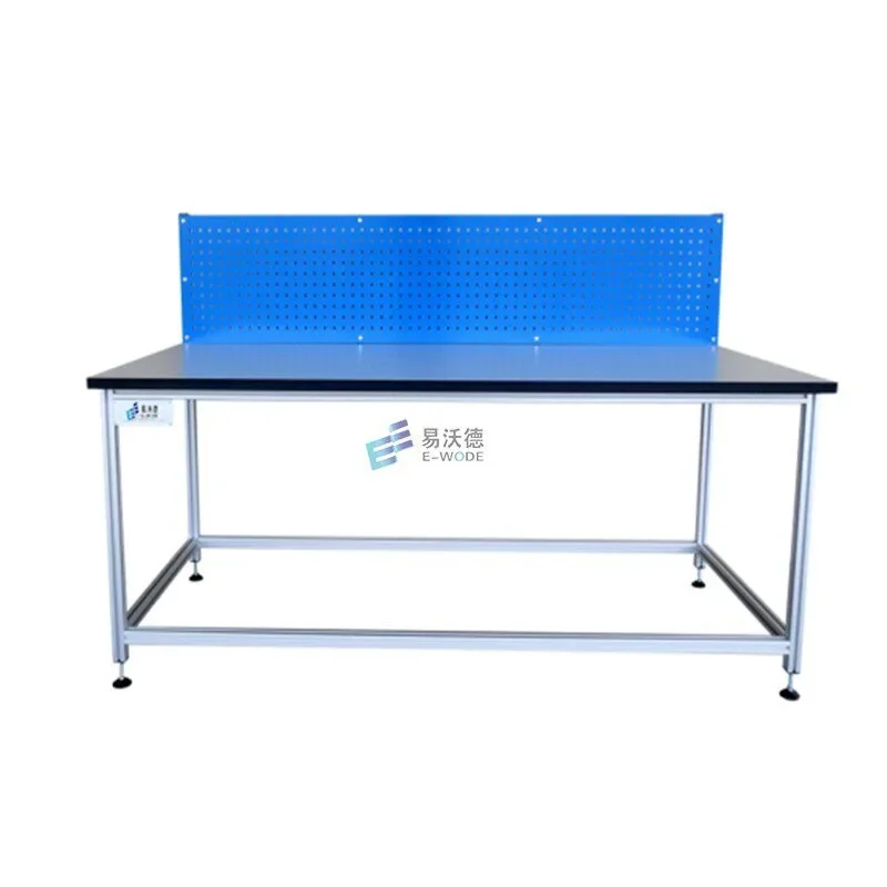 Aluminum alloy workbench Aluminum anti-static table Workshop console Assembly table With laminate hanging board Lighting power s