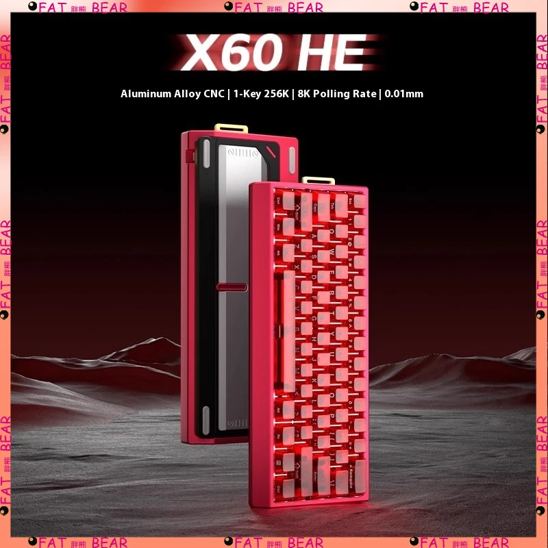 

Проводная клавиатура с магнитной осью NDIY X60H, игровая клавиатура для ПК, RGB плитка, полная клавиша, без удара, 0, клавиатура с магнитной осью зоны