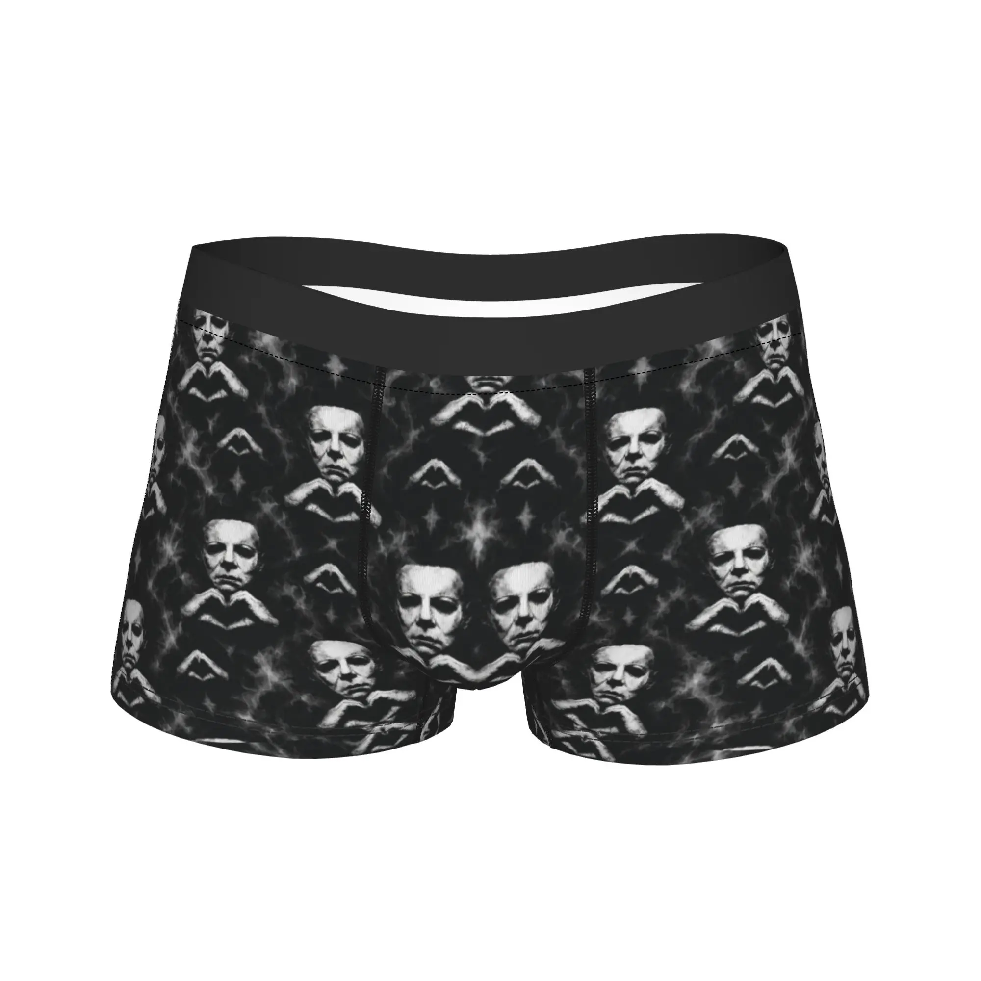 Slasher Heart Hands Creepy Halloween Graphic Masked Horror Underwear  Men's Panties Classic Boxer Shorts Boxer Brief Large Size