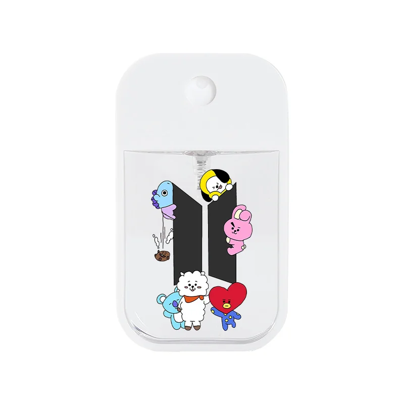 45ML BT21 Plastic Card Bottle Kawaii Anime COOKY TATA Printed Water Mist Spray Bottle Perfume Hand Sanitizer Spray Sprayer Gift - view 6