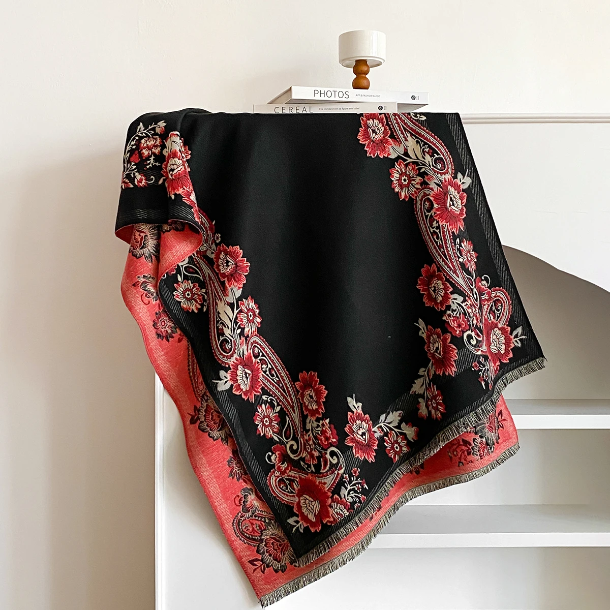 2025 Winter Luxus Imitation Kaschmir Verdicken Warme Wrap Decke Damen Schal Pashmina Schals