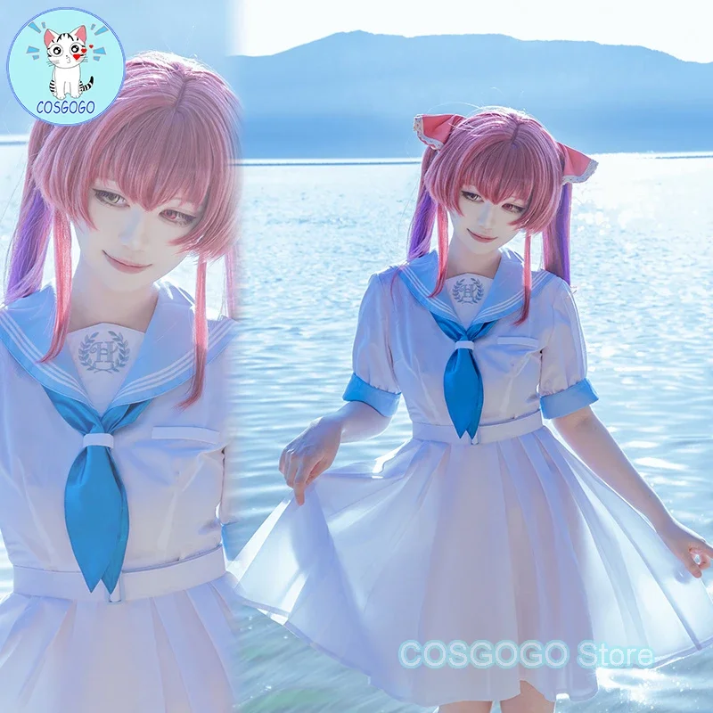 COSGOGO VTuber Hololive HoneyWorks Tokoyami Towa / Yukihana Lamy Cosplay Costume JK Dress School Uniform Women Lovely Outifts