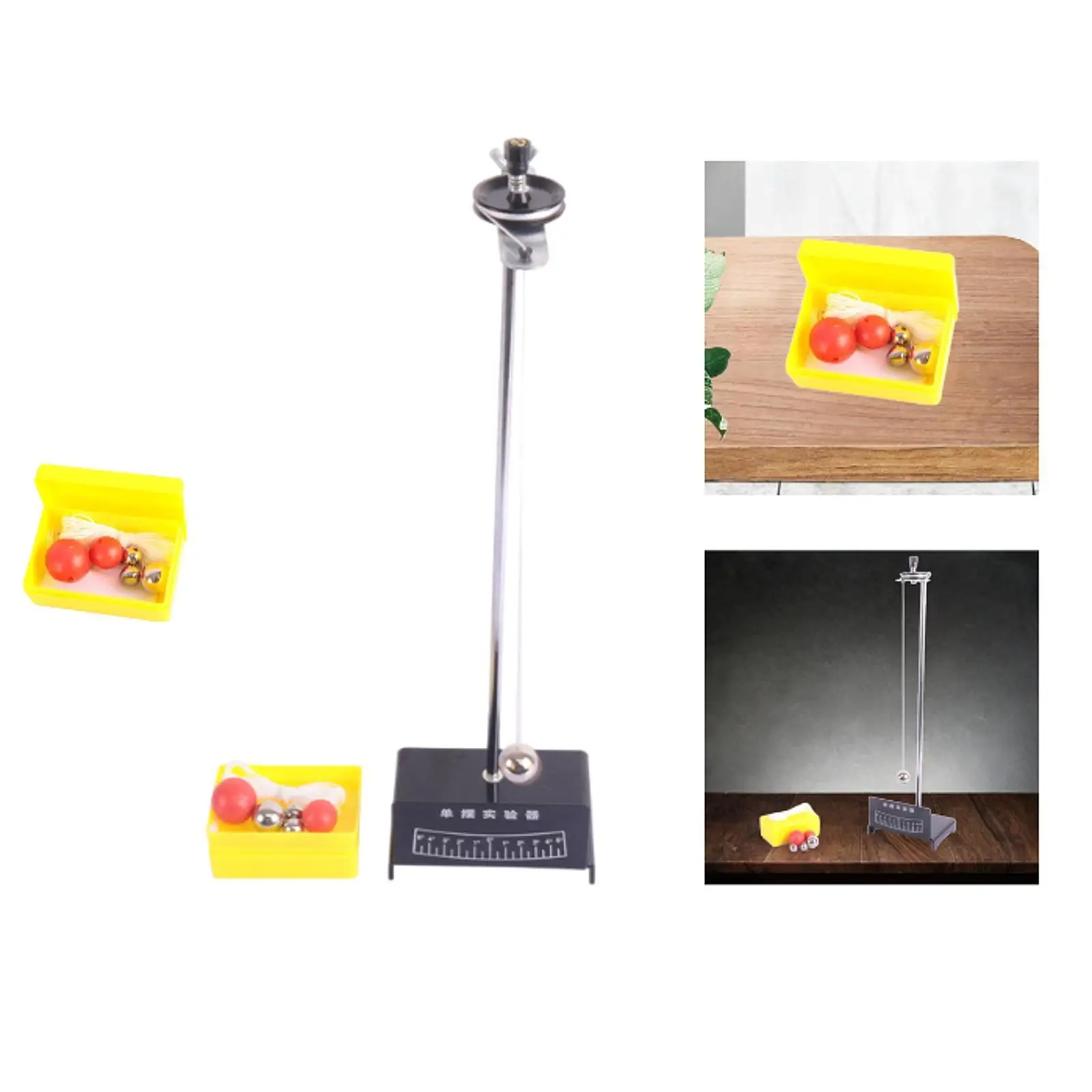 Physics Swing Experiment Tool Pendulum Ball Adjustable Iron Base Simple Pendulum Device Science Kit for Children Educational Toy
