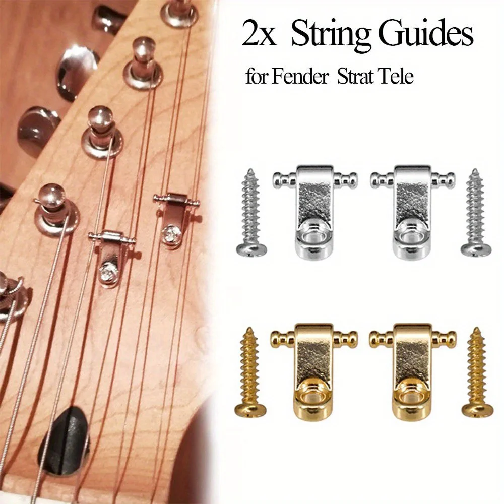 2pcs Electric Guitar String Retainer Pressing Buckle and Holder - Mounting Tree Guide for Improved String Stability - Image 2
