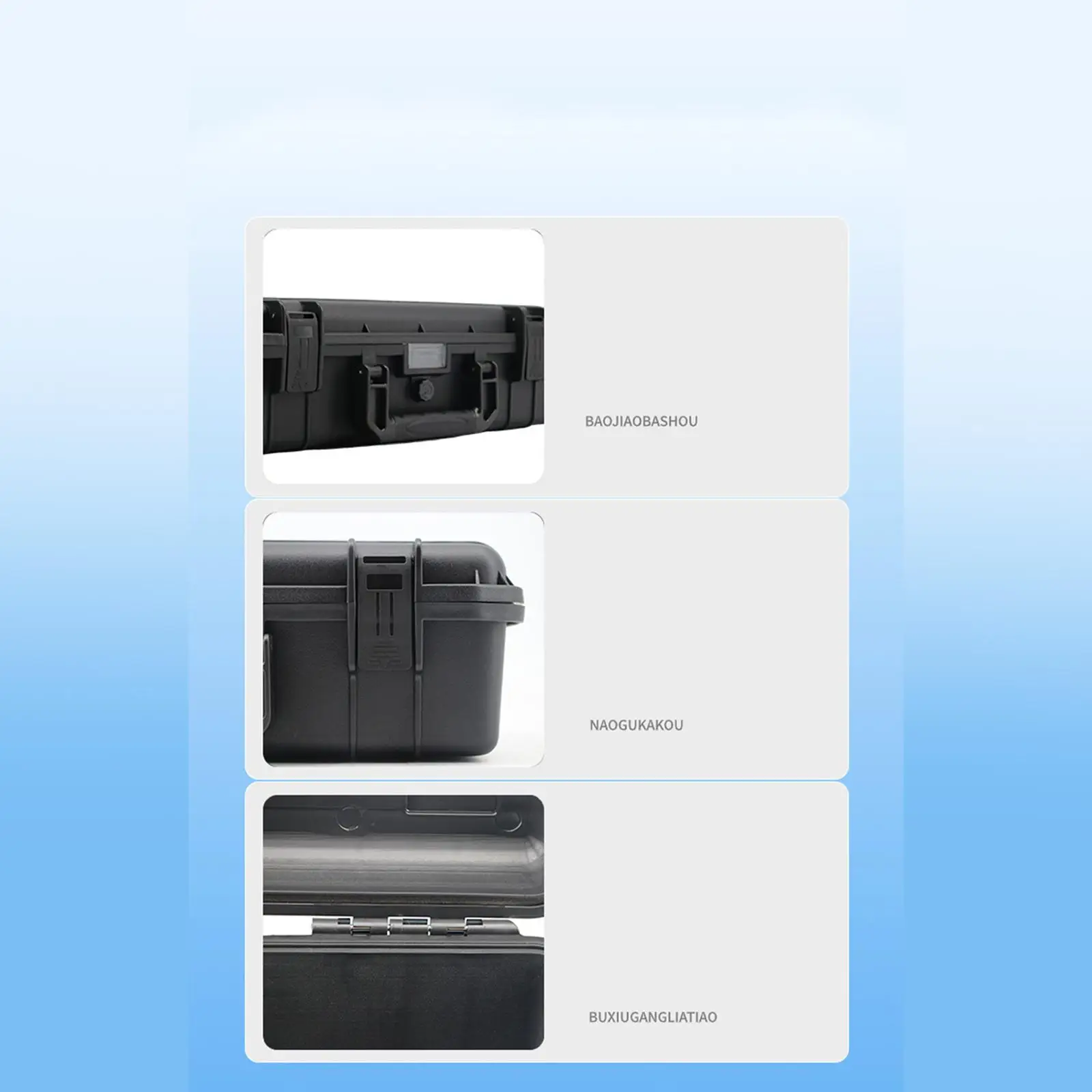 

Weatherproof Hard Storage Case Toolbox Ultra Large Organizer Container for Equipment Protection and Electronics