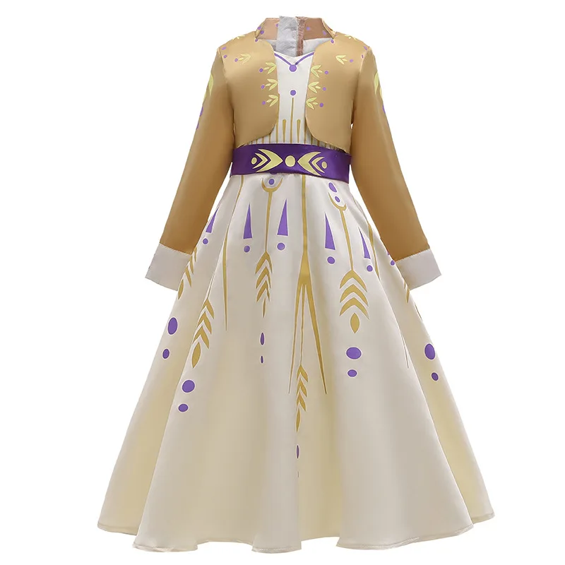 

Cossky Anna Princess Cosplay Costume Children Girls Dress Cloak Suits Halloween Carnival Party Costume