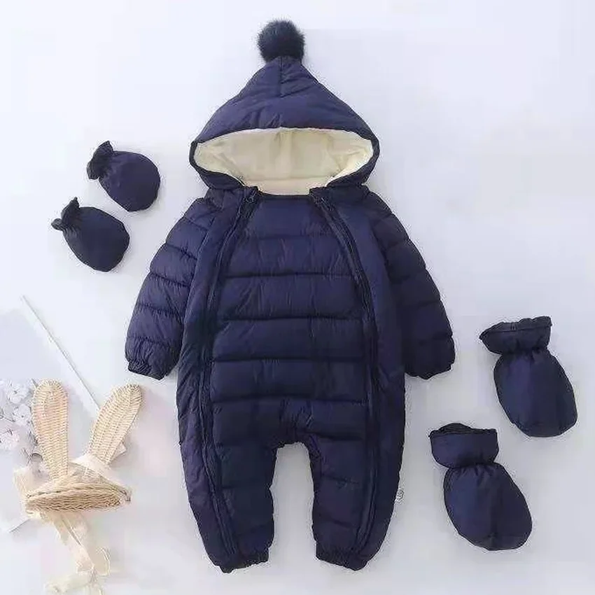 

2024 Fashion Autumn Winter Romper Infant Clothes Newborn Babies Jumpsuit Baby Boy Girl Snow Overalls for Kids Suit Snowsuit A37