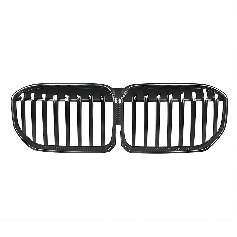 Dry Carbon Fiber Grill Front Bumper Double Slat Kidney M Style Grille For 20-22 BMW 7 Series G11 G12 Lci 730i 740i 750i M760Li