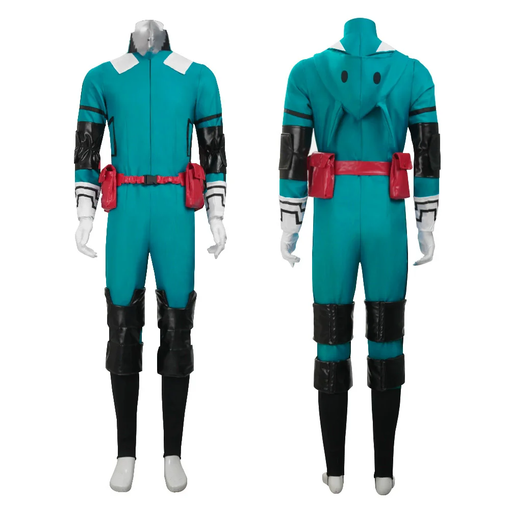 8 قطعة بطلي الأكاديمية Izuku Midoriya تأثيري حلي Boku No Hero Academia Deku بدلة الضرب الأخضر الرجال الزي الرسمي تأثيري حلي