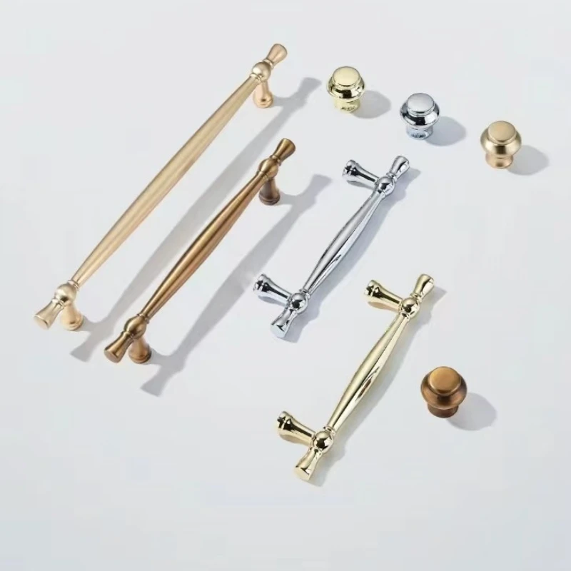 French Zinc Alloy Wardrobe Door Handle Modern and Simple Drawer,shoe Cabinet Handl American Style Cabinet Solid Furniture Handle