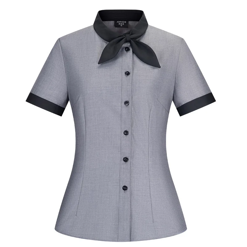 Ropa de trabajo de camarero de comedor para mujer, camisa de restaurante chino occidental, cajero, té con leche, cafetería, Hotel, escritorio frontal, Clothin