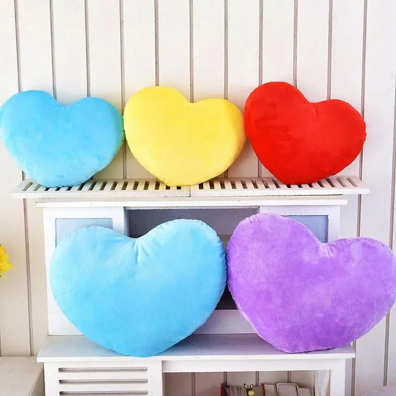 Cute Heart Shaped Plush Pillow Soft Sleeping Pillow Living Room Decor Valentines Day Gifts Comfortable Love Pillow Sofa Cushion