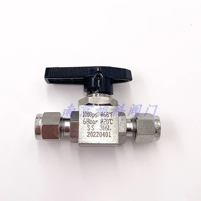 316 stainless steel two-way ball valve 3 6 8mm1/4 inch 1/16 card sleeve equal diameter reducer switch valve globe valve