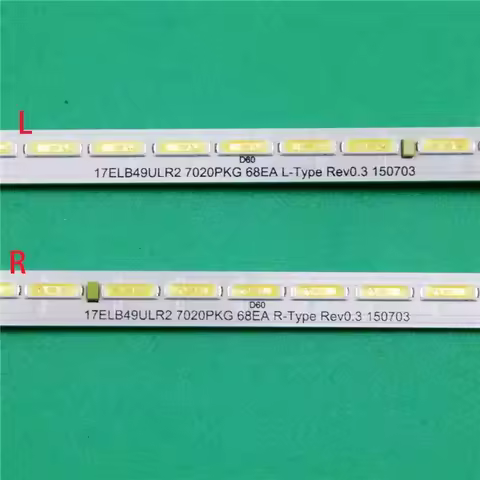 Kits New LED TV's Illumination Bars 17ELB49ULR2 7020PKG 68EA L/R-Type Rev0.3 30092328(9) Backlight Strips Matrix Planks Tapes