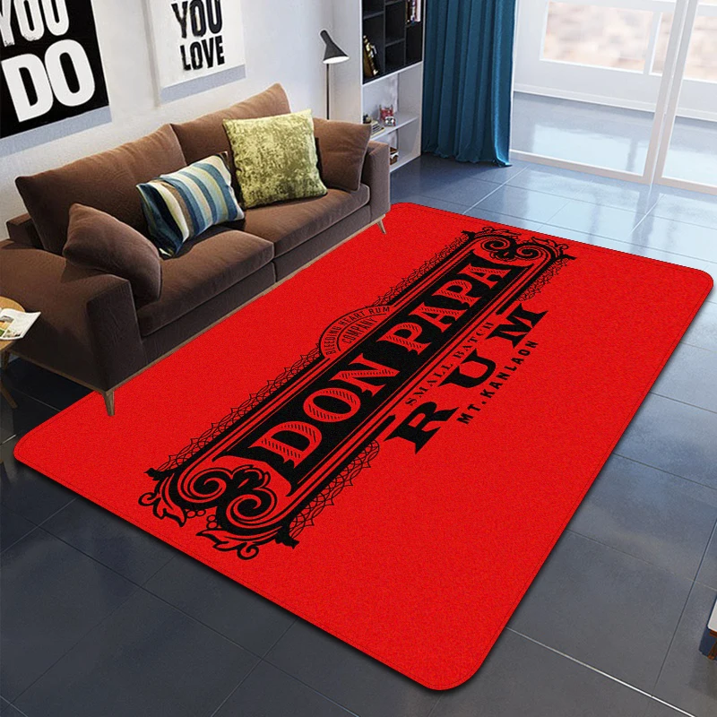 don papa Rum Wine Pattern Decoration Carpet Fashion Bar area Floor Pad Can Customize Rug Living Room Cushion Door Pad