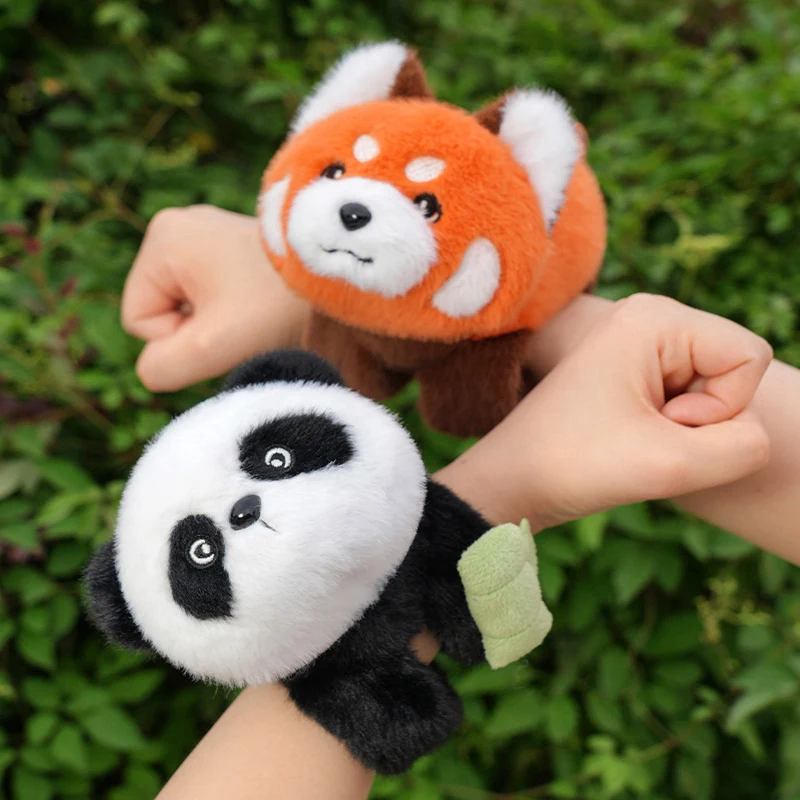 Hug Slap Bracelet Animals Assorted Stuffed Animal Plush Slap Bracelets Panda Stuffed Plush Kids Toy na prezent urodzinowy