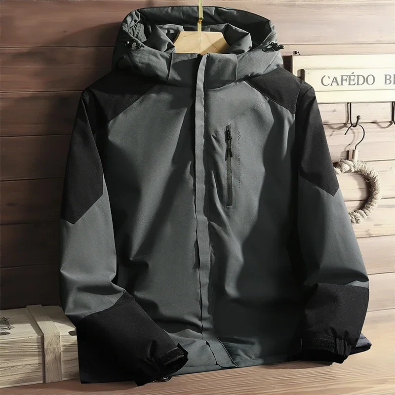

Patchwork Cotton Fashion Trendy Gender Neutral Style Winter Windproof Waterproof Cold Resistant Relax Fits Versatile Warm Jacket