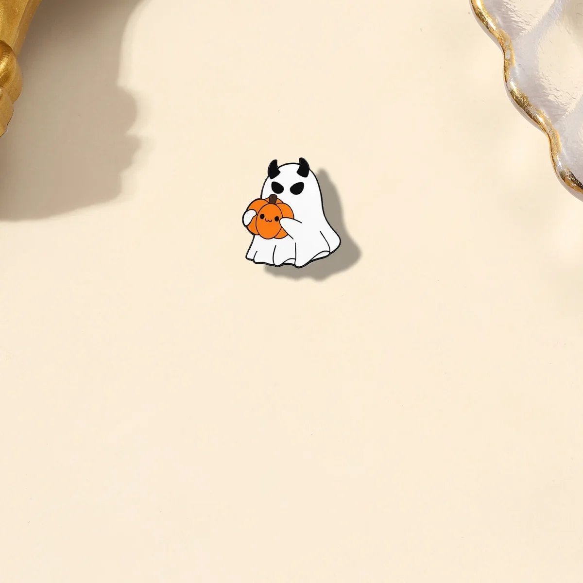 لطيف مضحك شبح اليقطين بروش شارة معدنية عالمية العصرية تنوعا الملابس حقيبة وشاح اكسسوارات دبوس بروش الهالوين