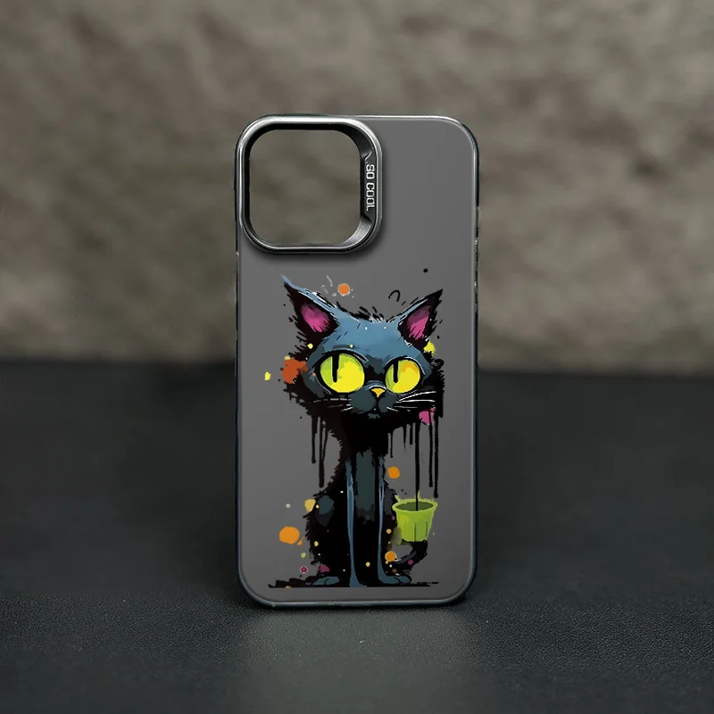 Case for IPHONE11 11PRO 12 12PRO Skin matte 13PRO 13PROMAX 14PRO 15 15PRO anti-drop 15PROMAX oil painting cat mobile phone case