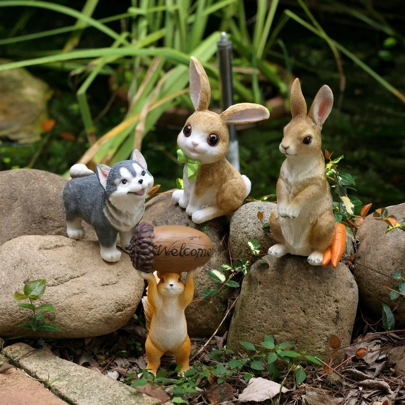 

Cute and playful animal decorations,outdoor garden sculptures,balcony garden yard lawn landscaping ornaments,outdoor decoration
