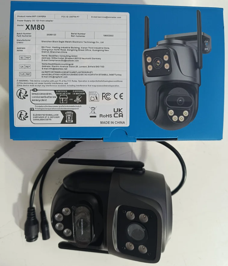 WONSDAR WIFI IP-Kamera für den Außenbereich, Dual-Objektiv Sicherheitskamera 4K 8MP, KI-Menschenerkennung, Sicherheitsschutz, wasserdichte Kamera, PTZ ICsee – Detail 15