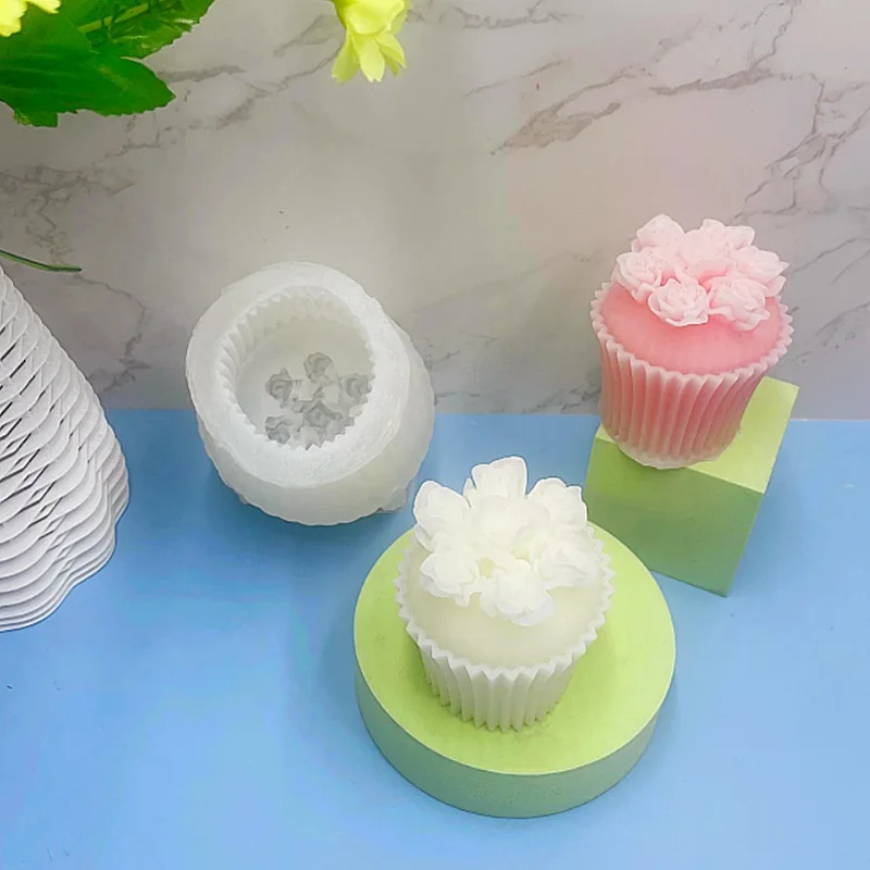 Seven Rose Paper Cups Cake Baking Decorative Silicone Mold diy Muffin Cup Aromatherapy Candle Silicone Mold