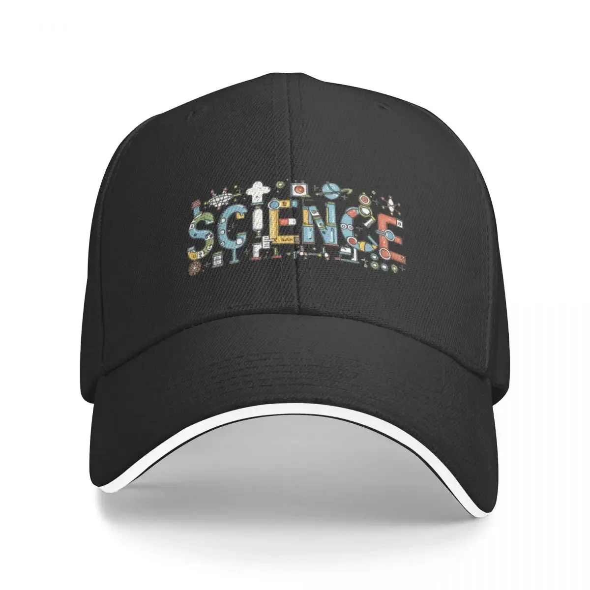 Science word with interesting decoration Baseball Cap Bobble Hat birthday Caps For Women Men's