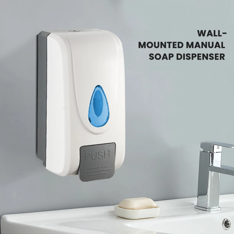 

"1000ml Large Capacity Wall-Mounted Liquid Soap Dispenser for Bathroom, Kitchen, and Public Restrooms"