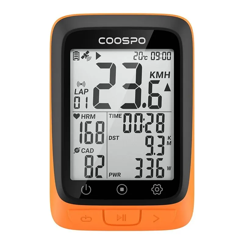 COOSPO BC107/BC26 Fietscomputer GPS Draadloze Fiets Kilometerteller Snelheidsmeter 2.4 "FSTN Bluetooth5.0 ANT + Waterdichte GPS BDS