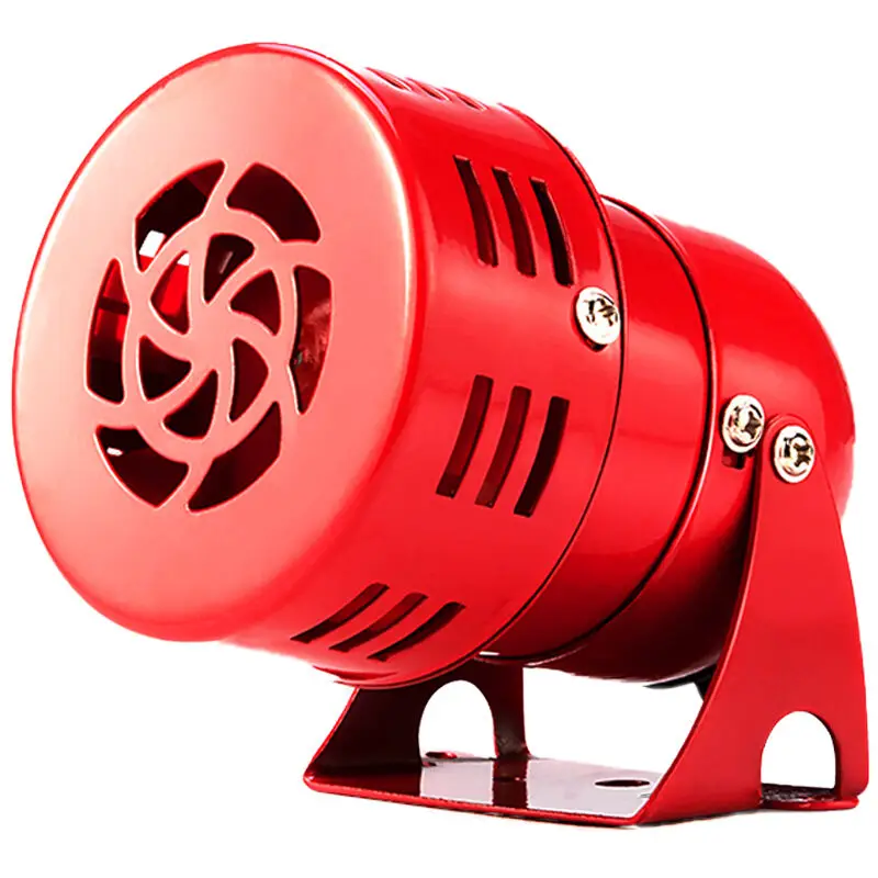 

12V DC 24V DC 220V AC 110V AC Red Mini Metal Motor Siren Industrial Alarm Sound electrical guard against theft MS-190