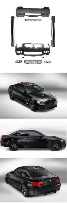 For 2009-2012 3S E92 M Style Facelift Bodykit New Full Set Body Parts Including Front Bumper Rear Bumper Side Skirt for 3S E92 M