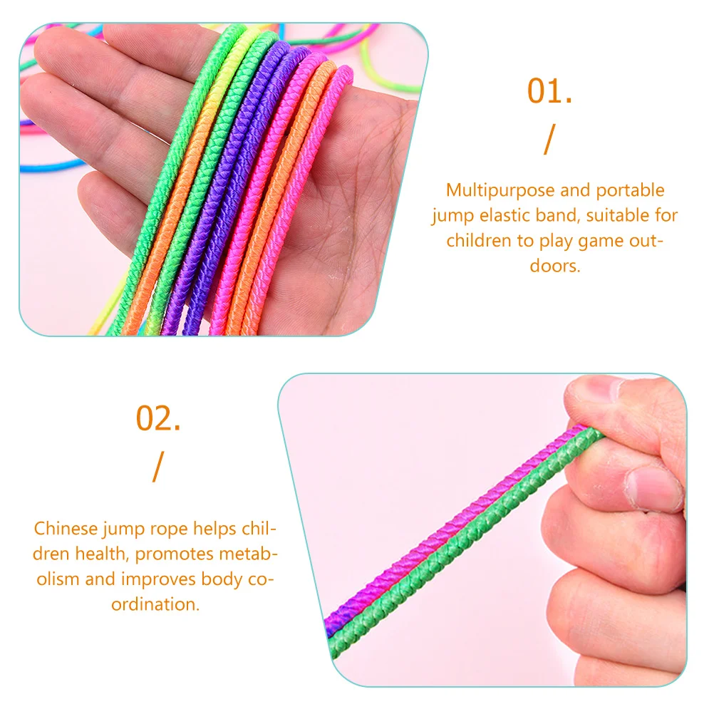 

Elastic Adjustable Length Outdoor Toy Portable Jumping Rubber Kids Jumping Elastic Bands Band Fitness Game Children