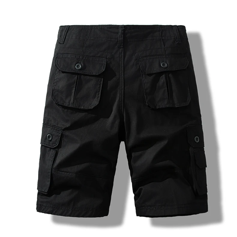 Herren Sportshorts Cargo Shorts Hosen Große Größe Bermuda Halbe Hosen Baumwolle Lose Gerade Laufen Gym Shorts Hosen – Detail 10