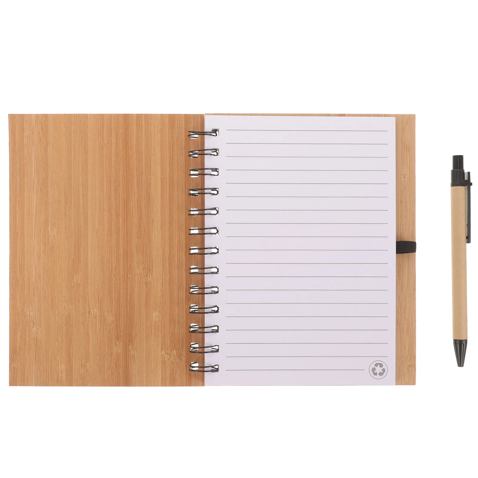 Notebook Spiral Office Memo Pads Simple Notebooks Multi-function Notepad Bamboo