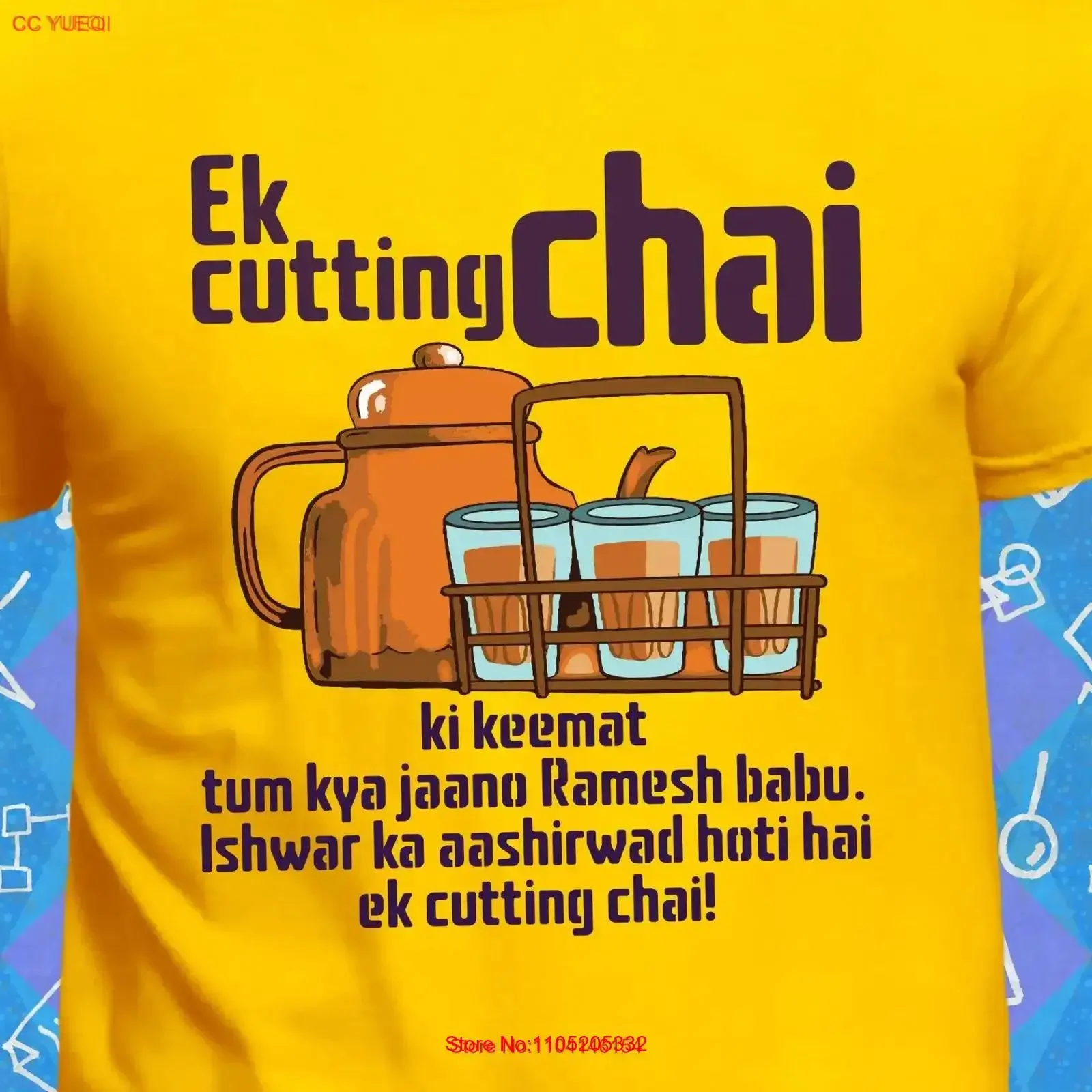 

Ek Cutting Chai T Shirt 100 Soft Cotton Premium Quality Print vintage Washed streetwear Stylish Casual Slightly Comfortable