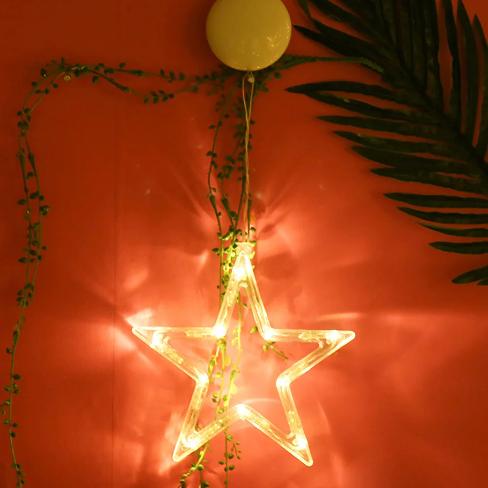 

2pcs Suction Cup Lamp Christmas Decor Operated Warm Light Hanging Lamp For Festival Decoration Cozy Atmosphere Night