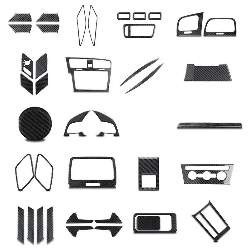 

For VW Golf 7 GTI Mk7 14-19 Carbon Fiber Car Gear Shift Window Lift Air Outlet Dashboard Panel Trim Sticker Interior Accessories