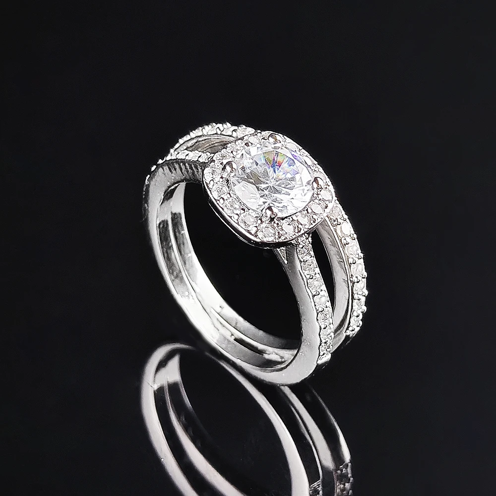 2024 New Luxury Cushion Silver Color Designer Engagement Ring Set for Women Anniversary Gift Free Shipping Items R5604-r4211a