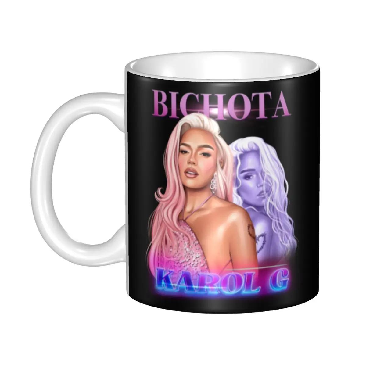 Custom Reggae Ainger Karol G Bichota Season Coffee Mugs DIY Ceramic Milk Tea Cups