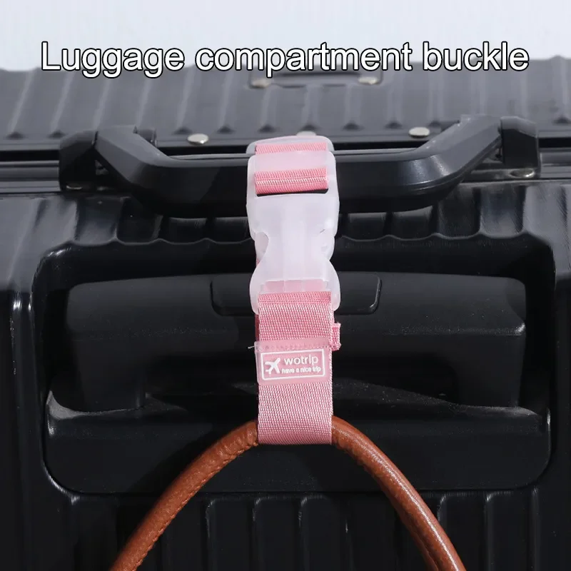 1PC Multifunctional Color Random Luggage Bag Buckle Portable Travel Fixed Strap Anti-loss Packing Entrainment Pendant