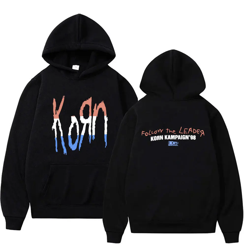 

Fashion Rock Band Korn Follow The Leader Hoodie Men's Alternative Nu Metal Music Pullover Men Women 90s Gothic Oversized Hoodies