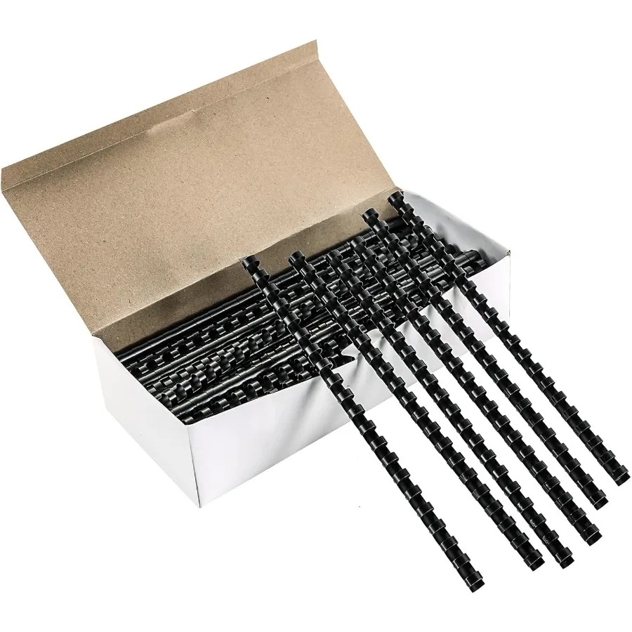 

100PCS 21 Ring Plastic Comb Binding Spines 1 2 Ih Diameter 65 Sheet Capacity A4 Black Binding Comb 1 2 65 Sheet Capacity (1 2 i