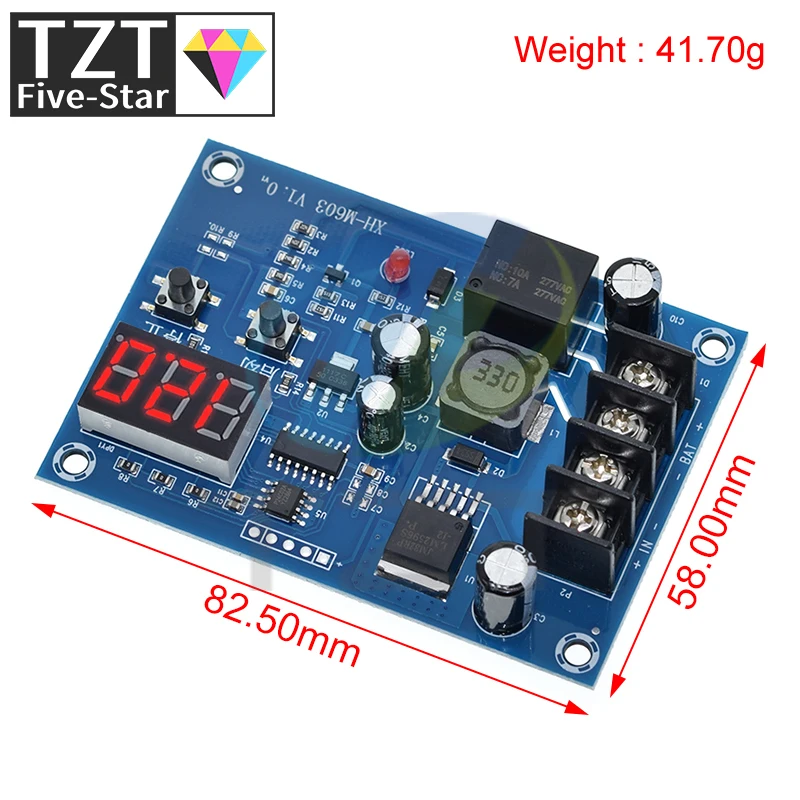 Imagem -02 - Tzt Xh-m603 Módulo de Controle de Carregamento 1224v Carregador de Bateria de Lítio de Armazenamento Interruptor de Controle Placa de Proteção com Display Led Novo