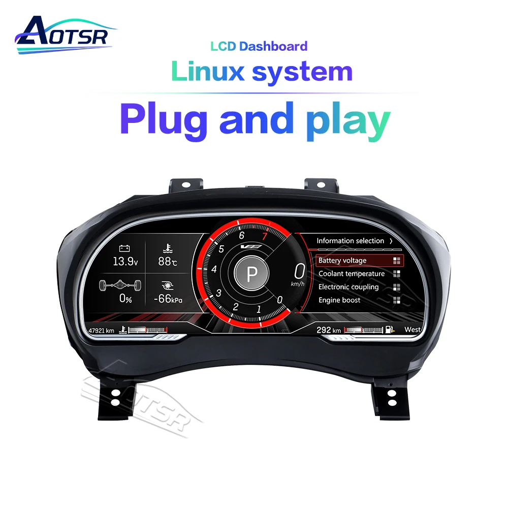 

Для Cadillac SRX XTS CTS ATS 2013-2019 12,3-дюймовая цифровая приборная панель, кабинет, виртуальный инструмент, комплект обновления ЖК-дисплея