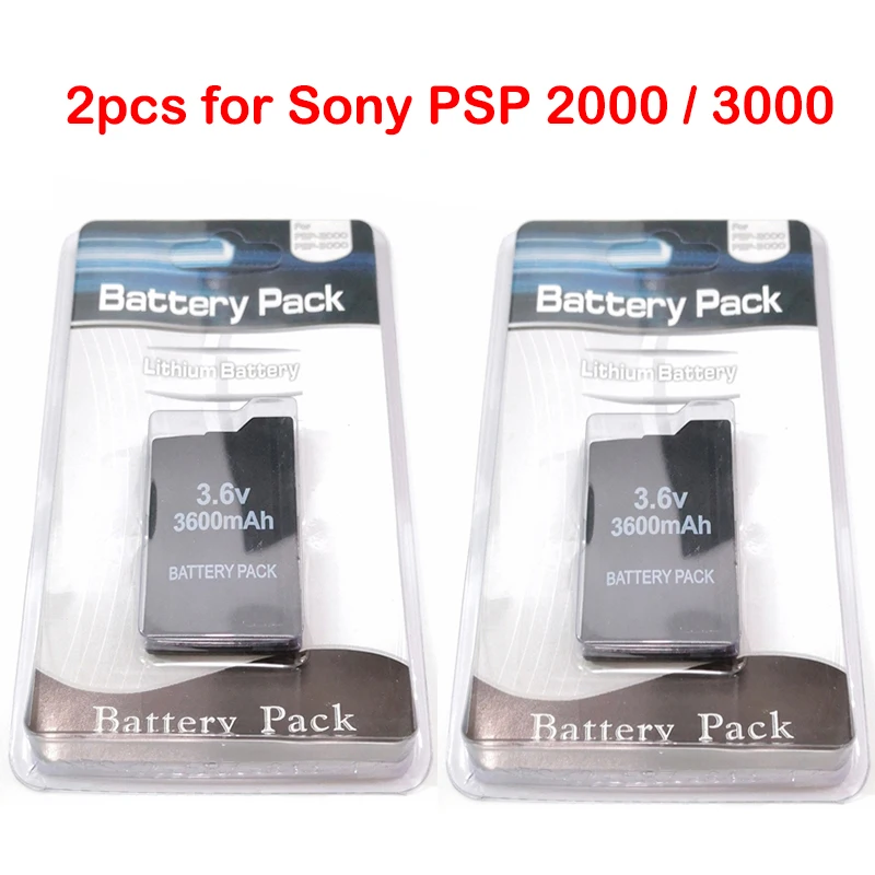 

3600mAh 3.6V Rechargeable Lithium Ion Battery Pack for Sony PSP2000 PSP3000 PSP 2000 3000 Console Gamepad Replacement Batteries